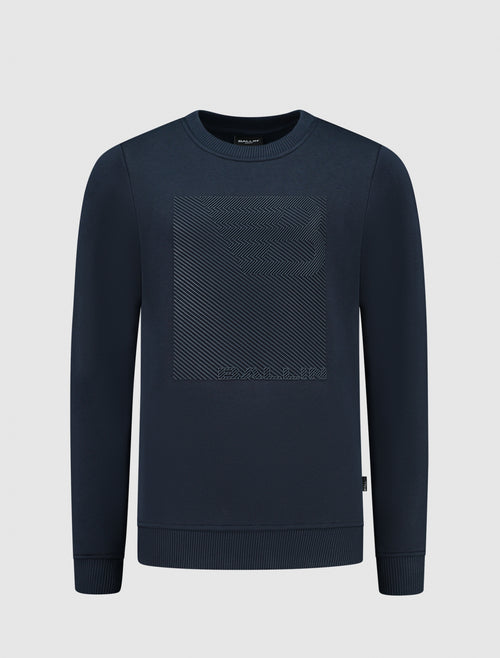 Junior Lined Icon Logo Sweater | Navy