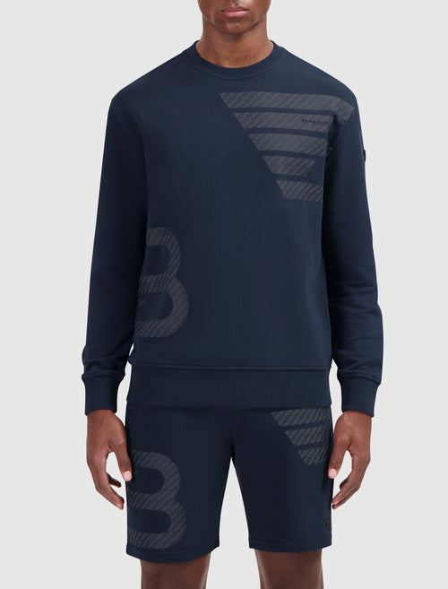 Double Icon Logo Sweater | Navy